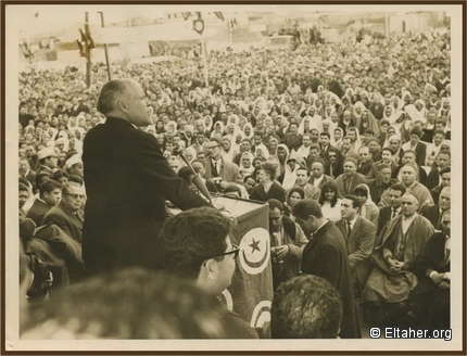 1960 - Bourguiba addressing the population at Sousse edited